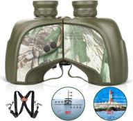 🔭 hutact 10x50 binoculars with rangefinder, lcd digital compass & temperature - ideal for birdwatching, marine, hunting (green) logo
