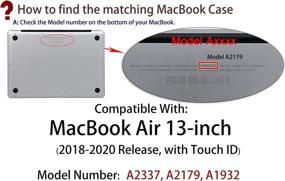 img 3 attached to 🖥️ UESWILL MacBook Air 13 inch Case (2020/2019/2018) - Hard Shell Cover, Black