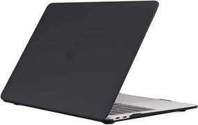 img 1 attached to 🖥️ UESWILL MacBook Air 13 inch Case (2020/2019/2018) - Hard Shell Cover, Black