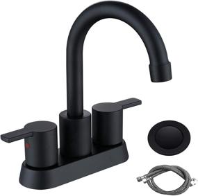 img 4 attached to 🚰 RKF Two Handle Centerset Bathroom Faucet BF015 9 in Matte Black