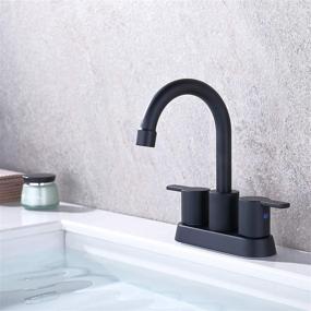 img 2 attached to 🚰 RKF Two Handle Centerset Bathroom Faucet BF015 9 in Matte Black