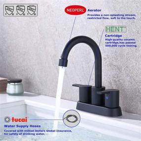 img 3 attached to 🚰 RKF Two Handle Centerset Bathroom Faucet BF015 9 in Matte Black
