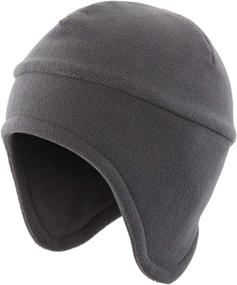 img 3 attached to 🧢 Warm and Stylish LLmoway Men's Winter Fleece 2-in-1 Hat with Earflap, Skull Sports Beanie, and Ski Mask Combo