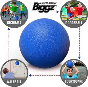 img 1 attached to 🏀 Biggz Rubber Kick Balls 8.5 inch Playground Balls for Kids and Adults - Official Size for Dodge Ball - Packs of 6, 12, 48 available