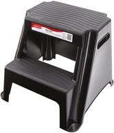 🪜 rubbermaid rm-p2 2-step molded plastic stool: non-slip treads, 300-pound capacity logo