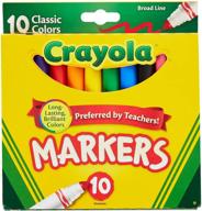 ✏️ краски широкого формата crayola 758114552570, классические цвета, 10 каждый (упаковка 24 шт.): набор из 24 для безграничного творчества! логотип