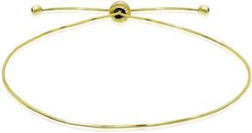 img 4 attached to Splash into Style with the Sea Ice Sterling Adjustable Bracelet for Girls