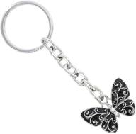 🦋 elegantly designed butterfly key chain with swirling detail: aesthetic delight logo