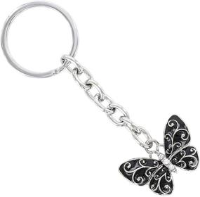img 3 attached to 🦋 Elegantly Designed Butterfly Key Chain with Swirling Detail: Aesthetic Delight