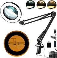 enhance precision and clarity with the 5x lighted magnifying glass lamp - ideal for crafts, workbench, and more! логотип