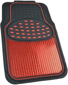 img 2 attached to BDK MT614RDAMw1 Metallic Rubber Floor Mats For Car SUV &Amp