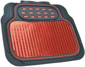 img 1 attached to BDK MT614RDAMw1 Metallic Rubber Floor Mats For Car SUV &Amp