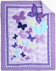 img 3 attached to Purple Butterfly 3Piece Bedding Nursery
