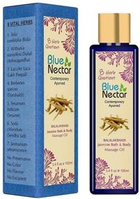 img 3 attached to 🌸 Blue Nectar Sensuous Jasmine Body Massage Oil - Relaxation Therapy with Essential Oils, 100% Natural Formula (8 Herbs, 3.4 fl oz)