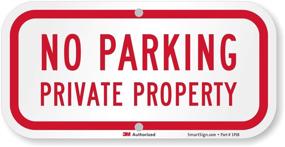 img 4 attached to Highly Visible No Parking 🚫 Reflective SmartSign for Enhanced Property Security