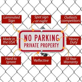 img 2 attached to Highly Visible No Parking 🚫 Reflective SmartSign for Enhanced Property Security