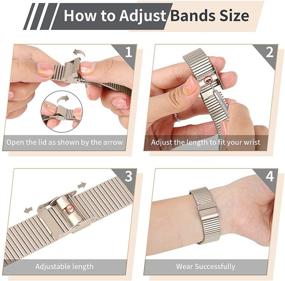 img 3 attached to 🌟 Joyozy Metal Bands for Fitbit Versa 3/Sense - Premium Stainless Steel Replacement Wristbands with Double Insurance Buckle (Silver), Ideal for Women and Men