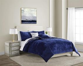 img 3 attached to Lanwood Navy 5 Piece Comforter Queen