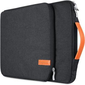 img 4 attached to 📱 Kogzzen 16 15.6 15.4 15 Inch Laptop Sleeve - Waterproof Shockproof Case - Notebook Bag for MacBook Pro 16/15, Surface Laptop 15/Book 2 15, Dell HP Lenovo Acer Asus Samsung - Black