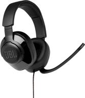 renewed jbl quantum 300 gaming headphones with quantum engine software - over-ear, wired, black logo