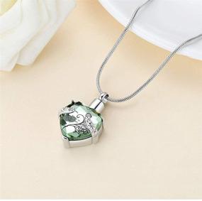 img 3 attached to Heart Urn Necklace: Stylish Stainless 🌹 Steel Cremation Jewelry for Ashes Keepsake Necklaces