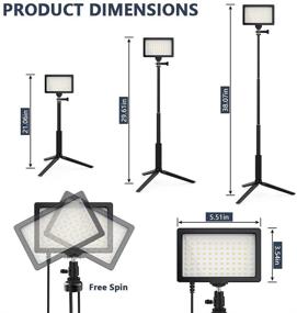 img 3 attached to JINTU Диммируемый биколор 3200K-5600K USB LED видео световой набор - идеально подходит для стриминга с рабочего стола/жилья, освещения встреч/видеоконференций на ноутбуке, стриминга игр и фотосъёмки для YouTube - включает треногу.