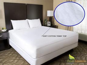 img 3 attached to Ultimate Protection: King Size Zippered Waterproof Mattress Protector - Hypoallergenic Dust Allergy Proof Bed Encasement - Deep Pocket with Terry Cotton Top