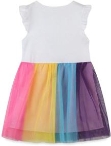 img 3 attached to 👗 Girl's Summer Tulle Dress: Casual Cotton Halter Neck Sleeveless Tank Outfit, Cold Shoulder Flower Girl Beach Sundress