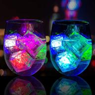 🥃 vibrant 12-piece led ice cubes: illuminate your drinks & celebrations with colorful flashing lights! logo