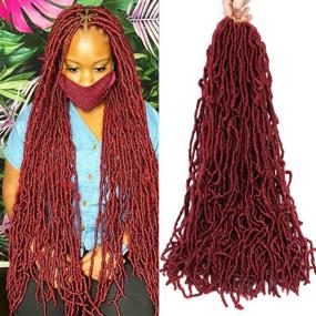 img 4 attached to Crochet Goddess Braids Burgundy Distressed