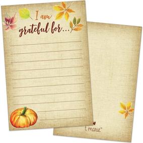 img 4 attached to 🍁 Enhance Thanksgiving Celebrations with 40 Game Gratitude Cards - Perfect for Thanksgiving Dinner Parties and Plate Settings with Festive Pumpkin and Autumn Leaves Decorations - Ideal for Kids and Adults