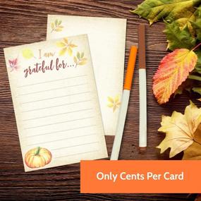 img 1 attached to 🍁 Enhance Thanksgiving Celebrations with 40 Game Gratitude Cards - Perfect for Thanksgiving Dinner Parties and Plate Settings with Festive Pumpkin and Autumn Leaves Decorations - Ideal for Kids and Adults