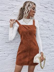 img 2 attached to Floerns Corduroy Pinafore Overall Pockets Women's Clothing