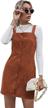 floerns corduroy pinafore overall pockets women's clothing logo