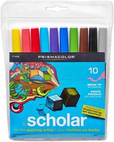 img 4 attached to 🎨 Prismacolor Student Art Markers, Кистевой Наконечник, Разноцветные, 10-Пачка