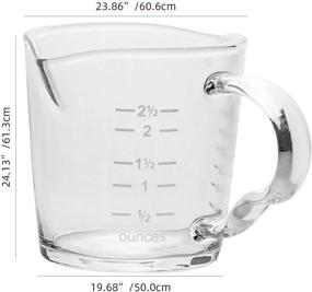 img 3 attached to ☕ 2-Pack Espresso Measuring Glass: 3-Ounce Double Spouts Shot Glass with Pouring Handle - Barista Measuring Pitcher: Heat Resistant Milk Cup