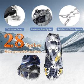 img 3 attached to 🥾 Top 28 Spiked Crampons for Boots: Men & Women, High Traction Cleats for Walking on Snow and Ice, Ideal for Hiking, Fishing, Walking, Climbing, and Mountaineering in 2022