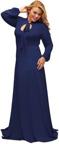 img 4 attached to Lalagen Women's Yellow Vintage Evening Dress - XXXL Size, Elegant Clothing for Women