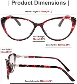 img 2 attached to Karsaer Progressive Multifocus Reading Glasses: Stylish Cateye Anti Blue Light Readers for Women