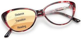 img 4 attached to Karsaer Progressive Multifocus Reading Glasses: Stylish Cateye Anti Blue Light Readers for Women