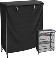 eliauk shelf cover - protect and style your wire storage rack with this black sundries cover - fits 23.3x13.4x30in rack (only cover) логотип