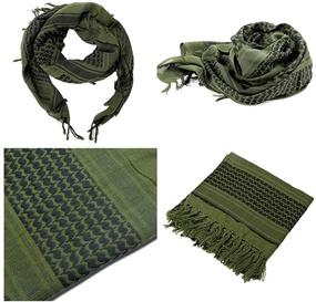 img 2 attached to 🧣 Premium Military Shemagh Arab Tactical Desert Keffiyeh: Versatile Thickened Scarf Wrap for Women and Men – 43"x43