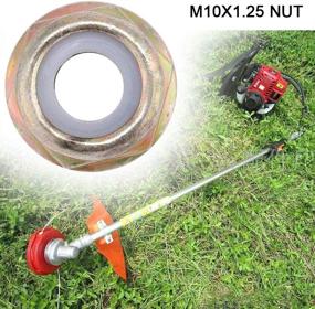 img 1 attached to 🔩 Nikou M10x1.25 Left Hand Thread Blade Nut - Universal Replacements for Brush Cutter Trimmer Accessories