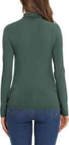 img 2 attached to 👚 YYA Women's Lightweight Long Sleeve Turtleneck Top: Soft and Stylish Pullover Mock Neck Shirt