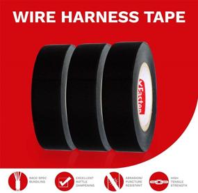 img 3 attached to 🔌 High-Temperature Wire Harness Tape, 3/4-Inch by 50-Foot (3-Pack) - Self-Adhesive Felt Cloth Electrical Tape for Automotive Engine and Wiring Loom