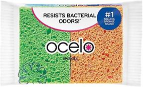 img 1 attached to 🧽 O-Cel-O Cellulose Sponges, Assorted Colors - Pack of 3, 4 ea each
