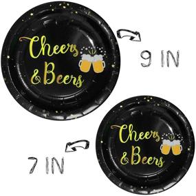 img 2 attached to 🎉 Trgowaul Party Supplies - Black and Gold Disposable Paper Plates, Napkins, Cups, Paper Straws, Tablecloth, Cutlery for 24 Guests, Banner Decorations - Ideal for Birthdays and Anniversaries