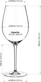 img 1 attached to 🍷 Luxbe - Handcrafted Crystal Wine Glasses 21.9 oz, Set of 4 - Large Lead-Free Glassware for Professional Wine Tasting - Perfect for Burgundy, Pinot Noir, Bordeaux - 650ml Capacity - Ideal for Red or White Wine