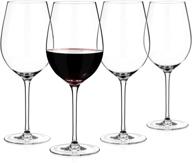 🍷 luxbe - handcrafted crystal wine glasses 21.9 oz, set of 4 - large lead-free glassware for professional wine tasting - perfect for burgundy, pinot noir, bordeaux - 650ml capacity - ideal for red or white wine логотип