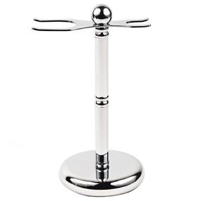 img 2 attached to 🪒 Stylish Parker Safety Razor Deluxe Chrome Stand for 2 Prong Safety Razor and Shave Brush